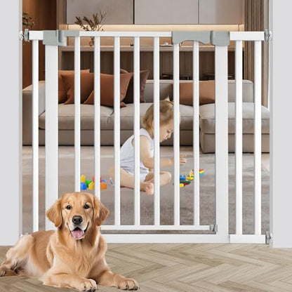 30-41 Inch Extra Wide Outdoor Baby Gate/Dog Gate, Indoor Pet Gate for Doorways, Hallways and Stairs No Drilling, Auto Close, Pressure Mounted Safety gate for Babies,Pets,White - size: White 30-41 inches wide