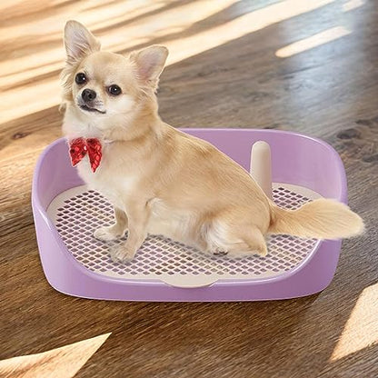 Dog Toilet Training Potty Tray, Pet Pan Bedpan Training Pads Holder Training Pad Toilet Potty Trainer for Small Animals, Home, Puppy, Purple 40x30x11cm - color: Purple 40x30x11cm