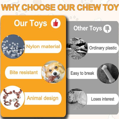 Tough Dog Toys for Aggressive Chewers, Indestructible Dog Toys with Beef Flavor, Durable Dog Toy for Medium and Large Dogs, Squirrel - color: Squirrel