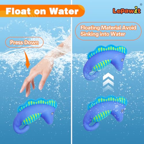 Squeaky Dog Toys, Floating Dog Toys for Indoor or Outward Play, Interactive Dog Gifts for Small and Medium Dogs – Seahorse - style: D-Seahorse