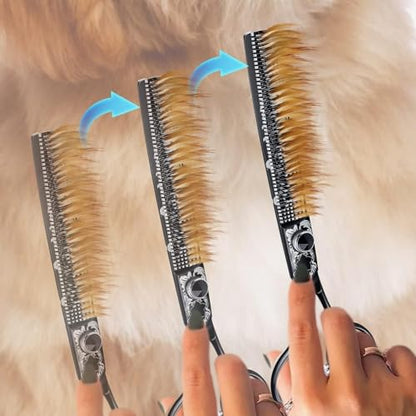 JASON 8 Inch Dog Thinning Scissors Ergonomic Pets Grooming Thinner Blender Shears Cat Trimming Texturizing with Offset Handle, Light Weight, Sharp, Safe, Comfortable, Stainless Steel - style: 60-teeth-Thinner
