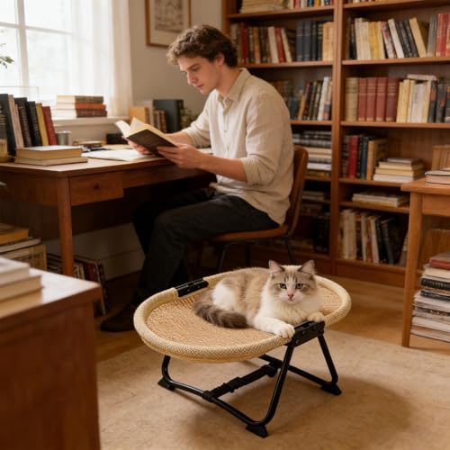 Elevated Dog Bed,Portable Breathable Non Slip Cot Hammock - Foldable 22.44 x 16.14 x 10.23Inch Dog Bed Raised Cot,for Pets Cats Kitten Puppy Sleep Rest Camping Travel - color: C