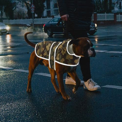 Dog Raincoat for Small Dogs Puppies Waterproof Jacket Hooded Rain Coats with Reflective Strips Leash Hole & Poncho Adjustable Fit (CamoDuck,S) - color: Camo Ducks, size: Small