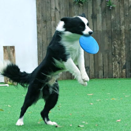 Nonslip Dog Flying Discs Chew Outdoor Toy Rubber Soft Training Exercise for Active Pet