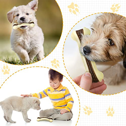 Sosation 4/5 Pack Dog Chew Toys for Aggressive Chewers Indestructible Nylon Dog Bones Beef Flavor Teething Chew Toys Bones for Large/Medium/Small Puppies(Large, Medium) - size: Large, Medium