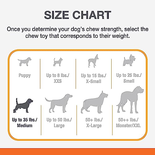 Nylabone Strong Max Chew Braided Ring Chew Toy for Dogs, Beef, Medium/Wolf - Up to 35 lbs. (1 Count) - size: Medium up to 35 lbs.
