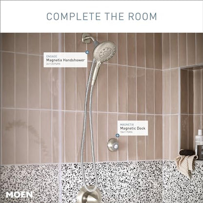Moen Spot Resistant Remote Dock for Magnetix Handheld Shower Head, Brushed Nickel Finish, 186117SRN - color: Spot Resist Brushed Nickel
