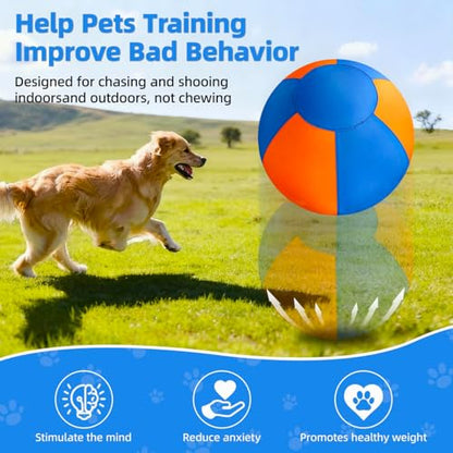 18" Herding Ball for Dogs - Upgraded Chew-Resistant Double-Layer Material Durable Waterproof Dog Toy Suitable for Herding Breeds to Push, Chase & Roll, Pet Training Toy for Australian Shepherd