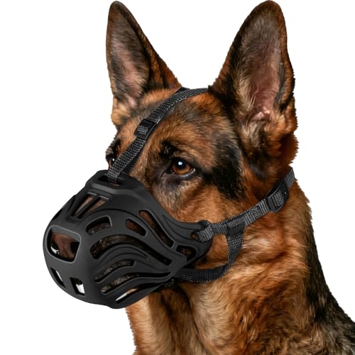 Dog Muzzle, Soft Breathable Dog Muzzles Suitable Dogs, Adjustable Basket Muzzles Prevents Chewing and Biting for Grooming Trimming Training - size: S ( 22lb )
