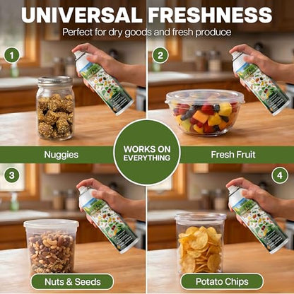 Harrison’s Stay Fresh Food Preserver – Freshness Spray for Pet Food, Fruits, Vegetables, Nuts, Seeds & Snacks – Extends Shelf Life, Maintains Flavor, Color, Texture & Nutrition