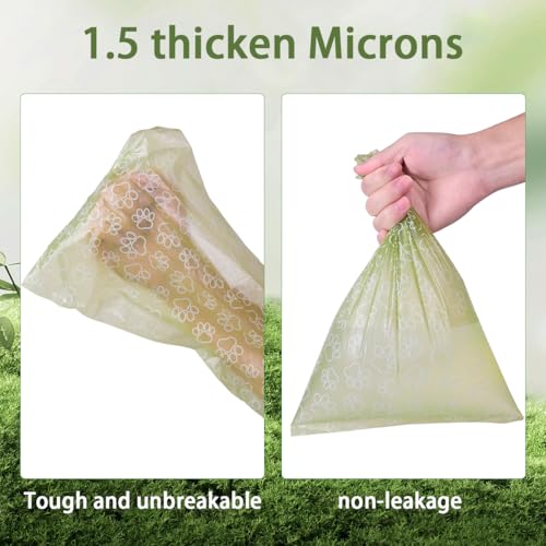 Poop Bags Rolls 256 Count - 9x13 Inches Green Thickened Leakproof Lavender scent Poo Bags for Dogs, Eco-Friendly Pet Waste Bags for Walking,Travel,Home - color: green