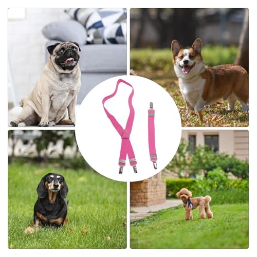 Dog Suspenders for Diapers Female,2pcs Adjustable Pet Nappy Antislip Suspenders | DeiaFixing Tool, DiaKeeper, pet Nappy Strap, Dog Dress - color: 1XL