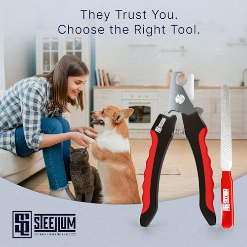 Professional Dog Nail Clippers for Large Dog - to Small Dog Clippers & Cat with Safety Guard & Ergonomic Easy Grip, Dog Nail Clippers/Dog Nail Trimmer and Cat Nail Clipper for Safe Grooming