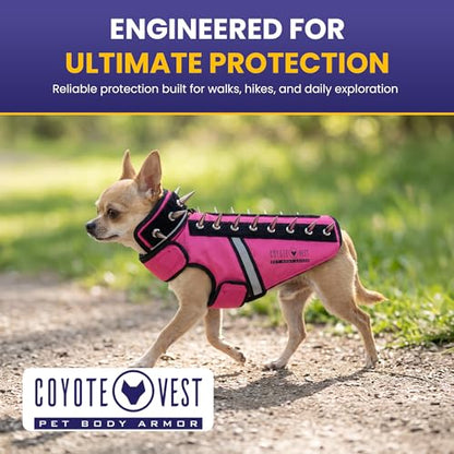 CoyoteVest SpikeVest Dog Harness | Stab-Resistant Protective Vest | Coyote Vest for Dogs | Defends Against Coyotes, Dogs, Birds of Prey | Reflective Safety, Made in USA (S-Royal Blue) - color: Royal Blue, size: Small