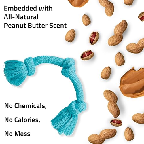 Playology Dog Toys | Dri-Tech Rope Tug of War Dog Toy for Tough Chewers | Peanut Butter Scented Jumbo Tug Rope Toys for Large Dogs - size: Jumbo, style: Peanut Butter