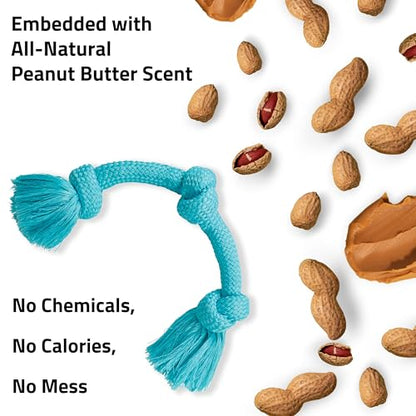 Playology Dog Toys | Dri-Tech Rope Tug of War Dog Toy for Tough Chewers | Peanut Butter Scented Jumbo Tug Rope Toys for Large Dogs - size: Jumbo, style: Peanut Butter