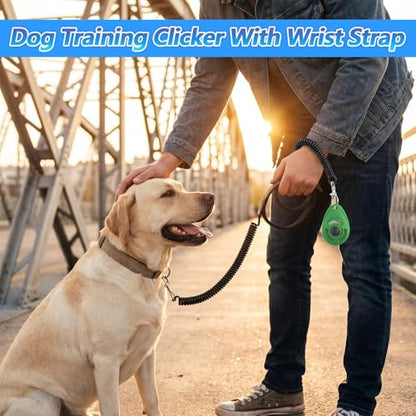 30 Pcs Dog Training Clicker with Wrist Strap, Pet Behavioral Training Clickers for Puppy Dogs Cats Birds Horses, Multicolor