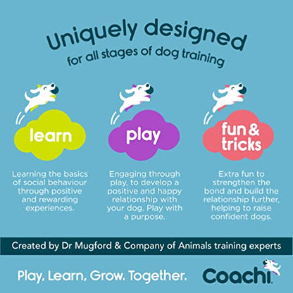 Coachi Tuggi Helix - Interactive Dog Toy for Tug of War & Play. Strong & Lightweight, Stretchy Bungee Handle, Reward Training, Interrupting Biting & Chewing, Ideal for Agility & Suitable for Puppies - style: Tuggi Helix