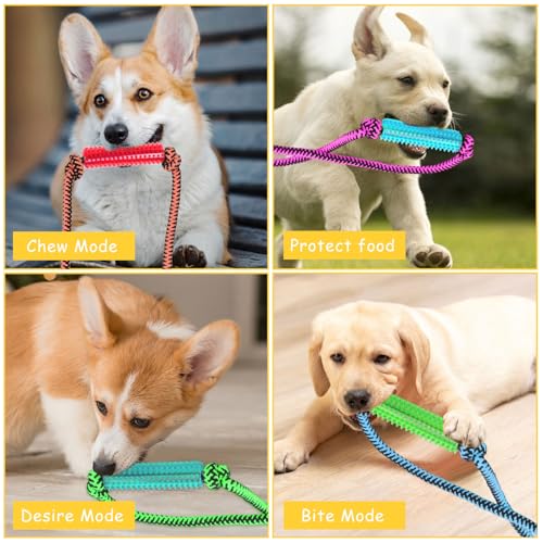 Interactive Dog Toys, Crate Training Aids for Puppies, Puppy Teething Toys,Peanut Butter Dog Food Treat Dispenser Toys (Yellow) - color: Yellow