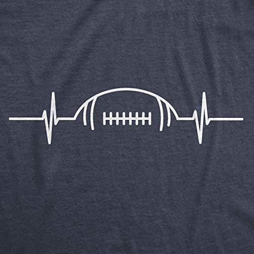 Mens Football Heart Rate T Shirt Funny Sunday Gameday Tee - size: Small