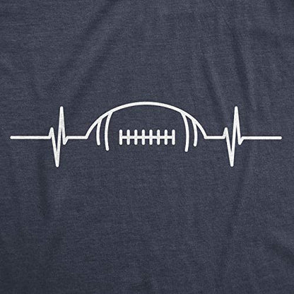 Mens Football Heart Rate T Shirt Funny Sunday Gameday Tee | Funny T Shirts, Football Apparel for Men, Cool Short Sleeve, Soft Cotton Blend, Novelty Tees for Guys - size: 3X-Large