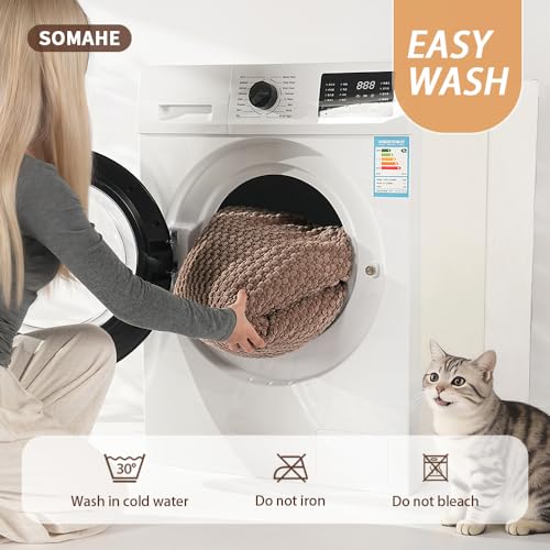 SOMAHE Cat Beds Flat Cat Bed Mat, Premium Plush Cat Mat with Non-Slip Bottom, 1.2" Thick All-Season Kneading Cushion, Machine Washable Anti-Static Pet Bed 15×23Inch, Coffee - color: Coffee, size: 23"L x 15"W x 1.2"Th