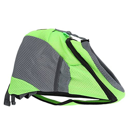 Pet Knapsack Backpack, Dog Carrying Bag with Ventilation Window, Spacious Oxford Cloth Pet Carrier for Small Dogs, Adjustable Padded Straps and Removable Cushion (Green) - color: Green