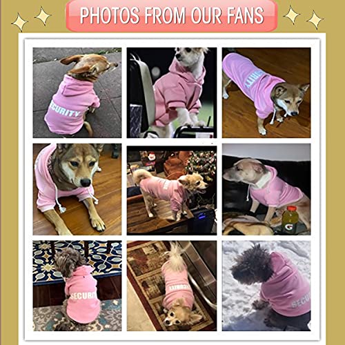 Security Dog Hoodies Clothes Apparel Winter Sweatshirt Warm Sweater Cotton Puppy Hoodie for Small Dog Medium Large Cat Black, XS - color: Black, size: X-Small (Chest girth: 11.4")