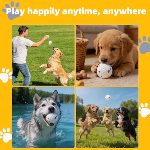 6 Pack Dog Toy Ball, 2.3 Inch ETPU Material, Automatic Ball Transmitter Replacement Ball, Suitable for Small and Medium Dogs, Suitable for 2.3 Inch Automatic Dog Ball Launcher - color: White