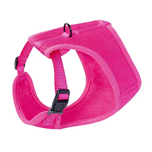 Mile High Life Step in Dog Harness for Small Dogs No Pull, Easy Get on Air Mesh Vest Harness, Adjustable Easy Closures Both Neck and Chest (Hot Pink, L Chest 21.6"-43.2") - color: Vest Harness Hot Pink, size: L Chest 21.6"-43.2"