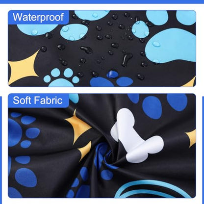 Dog Grooming Waterproof Apron with 2 Pockets, Cute Animals Puppy Dog Pets Apron - style: Blue Pet Collar