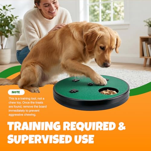 Mcbazel Dog Nail Scratch Board for Large & Small Dogs, 13" Upgraded Rotatable Dog Scratch Pad for Nails with Treat Box, Trimmer Grinder Filer, Stress-Free Alternative to Clippers [1 Extra Pad]