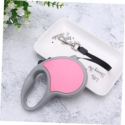 BESPORTBLE 5m Dog Training Automatic Retractable Dog Leash Large Handle for Small Medium Pets Telescopic Traction Rope - color: Pink