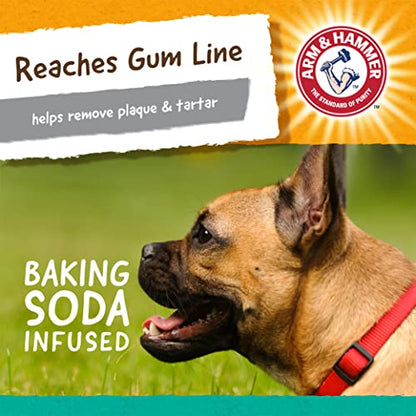 Arm and Hammer for Pets Super Treadz Gorilla Dental Chew Toy for Dogs - Reduces Plaque and Tartar Without Brushing, Baking Soda Infused, Dishwasher Safe, Dogs Up to 35 Lbs