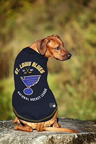 NHL St.Louis Blues Tee Shirt for Dogs & Cats, X-Small. - Are You A Hockey Fan? Let Your Pet Be An NHL Fan Too! - color: St. Louis Blues, size: X-Small