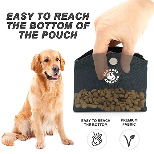 Small Dog Treat Pouch, Dog Training Treat Pouch, Treat Pouches for Pet Training, Treat Pouch with Clip, Treat Tote, Pocket Sized Dog Treat Bag, Canine Hardware - color: Black