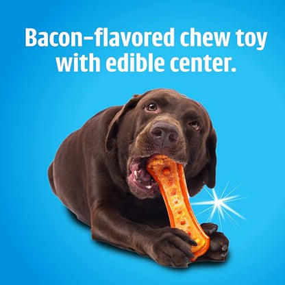Hartz Chew 'n Clean Dental Duo Bacon Flavored Dental Dog Chew Toy and Treat - Extra Small - size: X-Small (Pack of 1), style: 1 Count