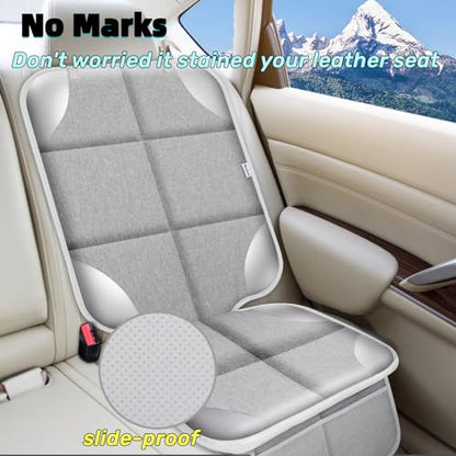 Meolsaek Car Seat Protector for Child Car Seat, Durable 600D Fabric Waterproof Car Seat Cover with Thick Pad Non-Slip Backing，No Imprints (Silver Gray-1 pc) - color: Silver Gray-1 pc