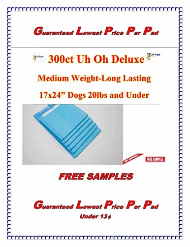 Deluxe Puppy Wee or Pee Training Pad | Disposable Pee Pads for pet or Doggie | 600 Count | 17x24