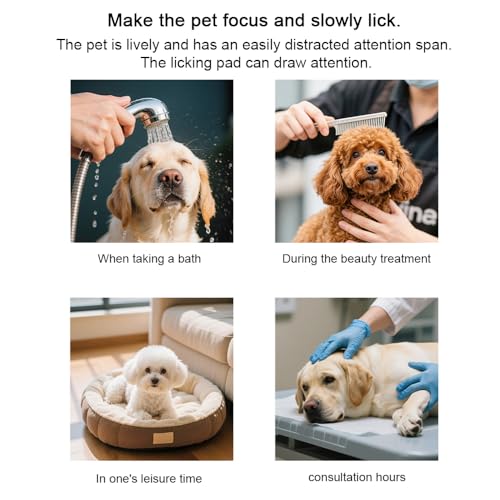 Lick Mat for Dogs & Cats 3 Pack with Suction Cups, Slow Feeder Bowls, Cat Lick Mat for Anxiety Relief, Dog Toys to Keep Them Busy, Enrichment Toys for Bathing, Cat Licking Pad for Boredom