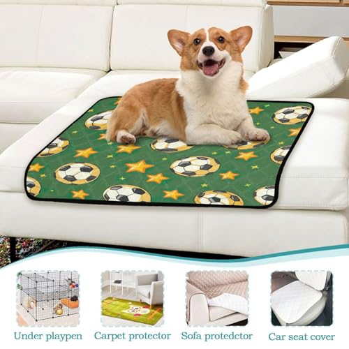 Qilmy Football Pet Mat, Waterproof Reusable Dog Training Pad Anti-Slip Pet Creat Pad for Small Medium Large Dogs and Cats - size: Smallx3
