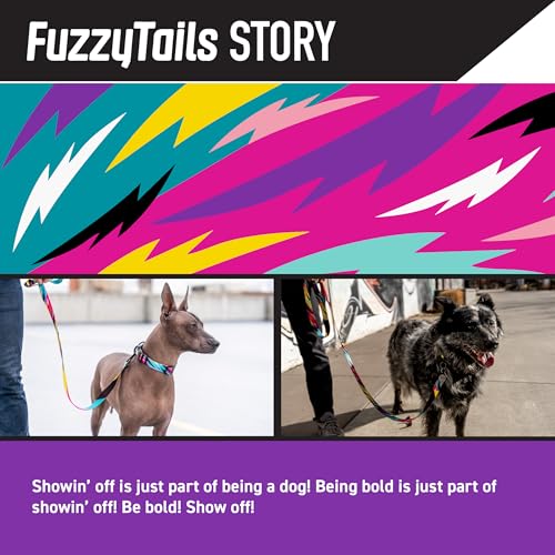 Wolfgang Heavy Duty, Adjustable Dog Collar with Quick Release Nylon Buckle for Walking & Training, FuzzyTails Print, Small - color: FuzzyTails Print, size: Small (5/8 Inch x 8-12 Inch)