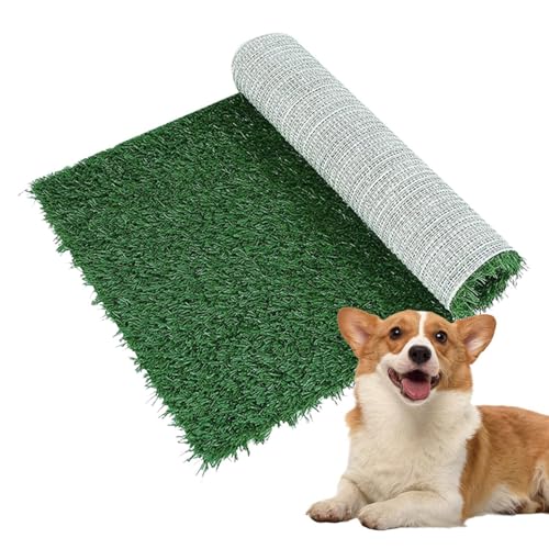 Grass Pee Pads for Dogs - Artificial Puppy Potty Training Mat, Realistic Fake Turf Pad with Drainage System, Portable Pet Ease Area, Indoor Outdoor Sanitation Solution for Home Office Garden - size: Small