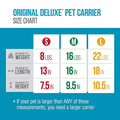 Sherpa Original Deluxe Travel Pet Carrier, Airline Approved & Guaranteed On Board - Black, Medium - size: 17.0"L x 11.0"W x 10.5"H