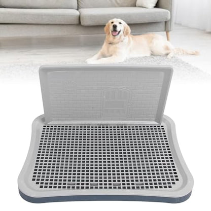Puppy Pee Pad Holder,Dog Training Toilet with Wall Column Removable Portable Puppy Mesh Training Potty for Large Small Medium Pets (Navy Blue) - color: Navy Blue