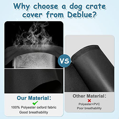 Deblue Durable Medium Dog Crate Cover, Windproof Dog Kennel Covers Fit 30 inch Wire Crate Cover Black - (30 inches, Black) - color: Black, size: 30.0"L x 19.0"W x 21.0"H
