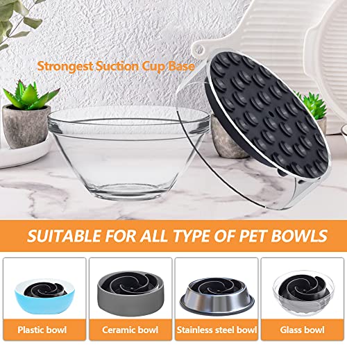 Slow Feeder Dog Bowls Insert, Animire Soft Silicone Slow Eating Dog Food Bowl for Small, Medium and Large Dogs, Compatible with Regular and Elevated Bowls - color: Black, size: L