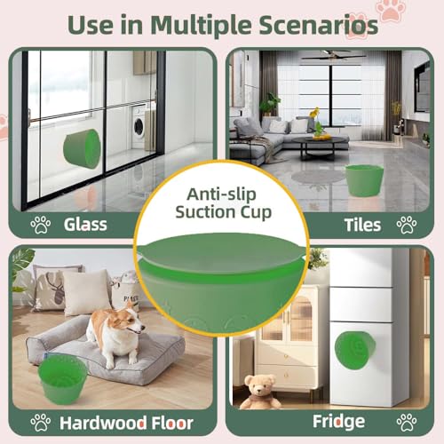 Dog Slow Feeder Lick Bowl, Non-Slip Dog Licking Treat Dispenser, Slow Feeder Bowls for Small Medium Large Breed Dogs, Anxiety Relief & Anti-Choking, BPA Free Silicone (Green, 1.6 Cup) - color: Green