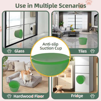 Dog Slow Feeder Lick Bowl, Non-Slip Dog Licking Treat Dispenser, Slow Feeder Bowls for Small Medium Large Breed Dogs, Anxiety Relief & Anti-Choking, BPA Free Silicone (Green, 1.6 Cup) - color: Green