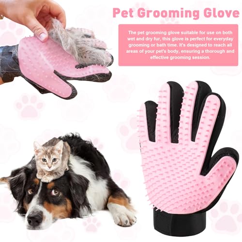 Dog Shower Attachment with 6.6FT Shower Hose, 8 Sprayer Modes Dog Washing Hose Attachment for Bathroom & Bathtub, Outdoor Use Dog Washing Kit with Pet Grooming Glove Shampoo Dispenser and Holder
